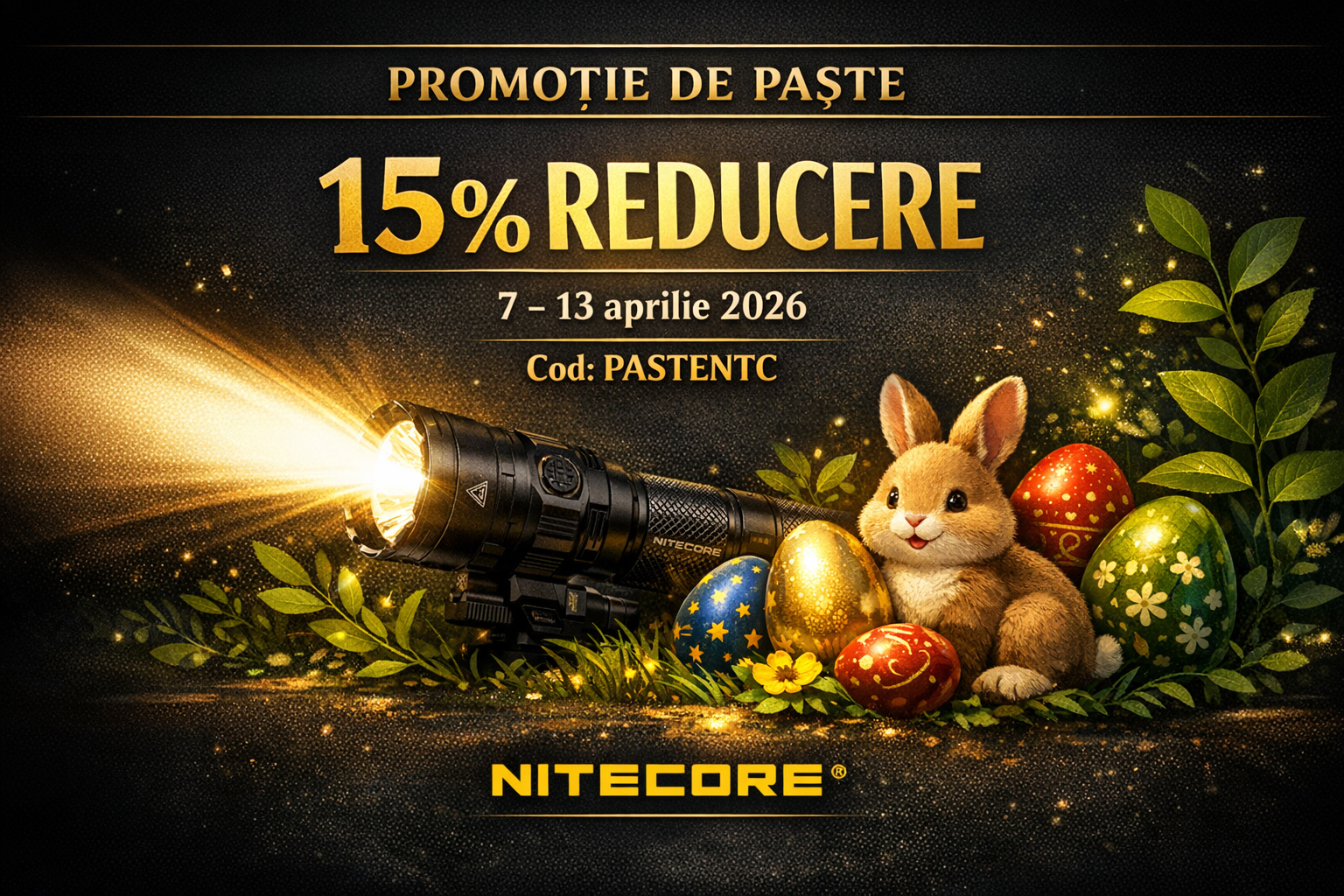Promoție de Paște Nitecore 15% reducere